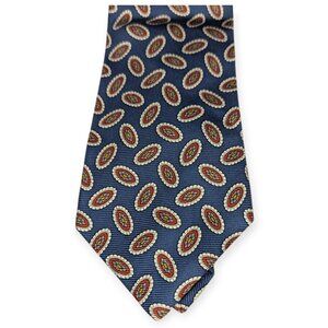 Land's End 100% Silk Men's Blue & Red Floral Necktie